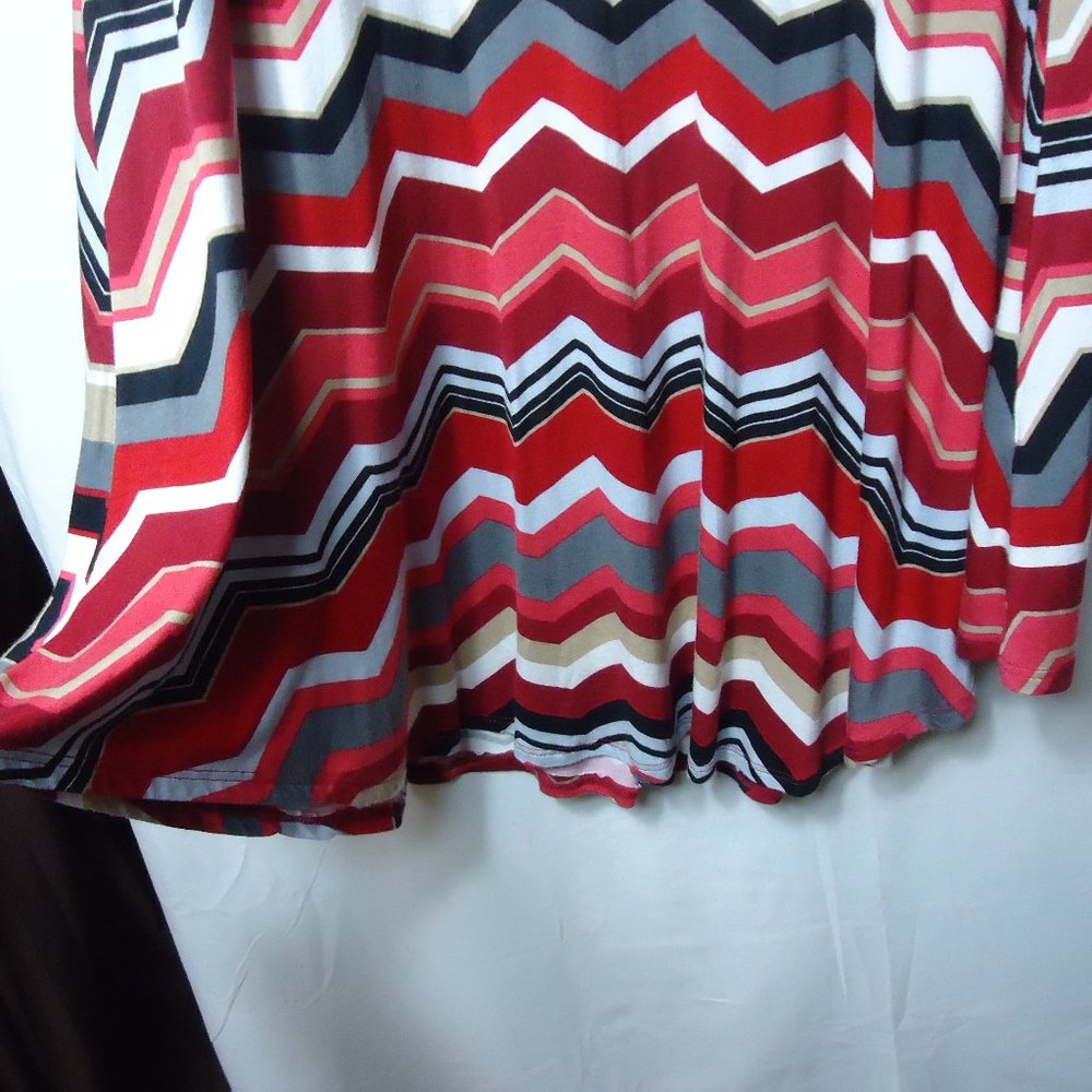 Reborn J Chevron Print Multi Color A Line Dress - image 3